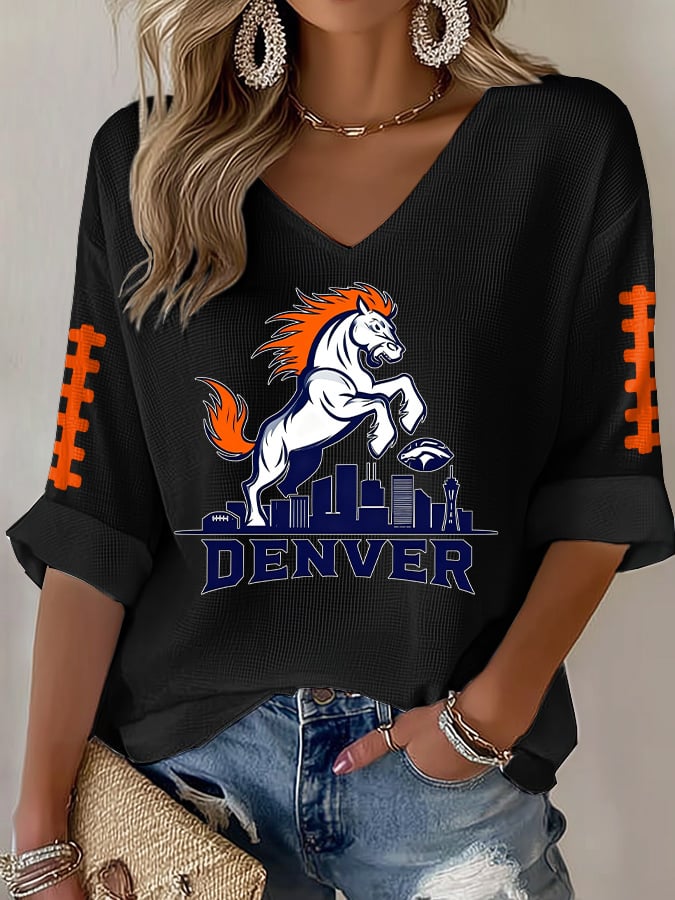 Women'S Football Print Casual T-shirt