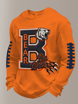 Men's Football Printed Casual Long-Sleeved Top