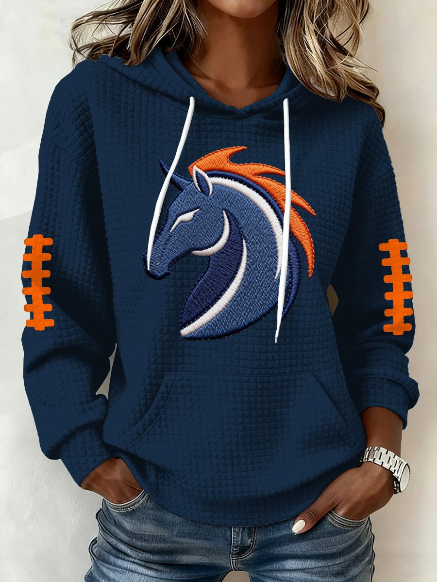 Women's Football Print Hoodie Sweatshirt