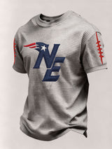 Men’s Football Graphic Waffle Knit Short Sleeve Crewneck T-Shirt