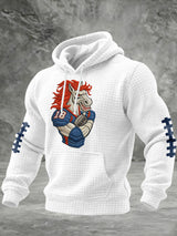 Men'S  Football Printed Hooded Sweatshirt
