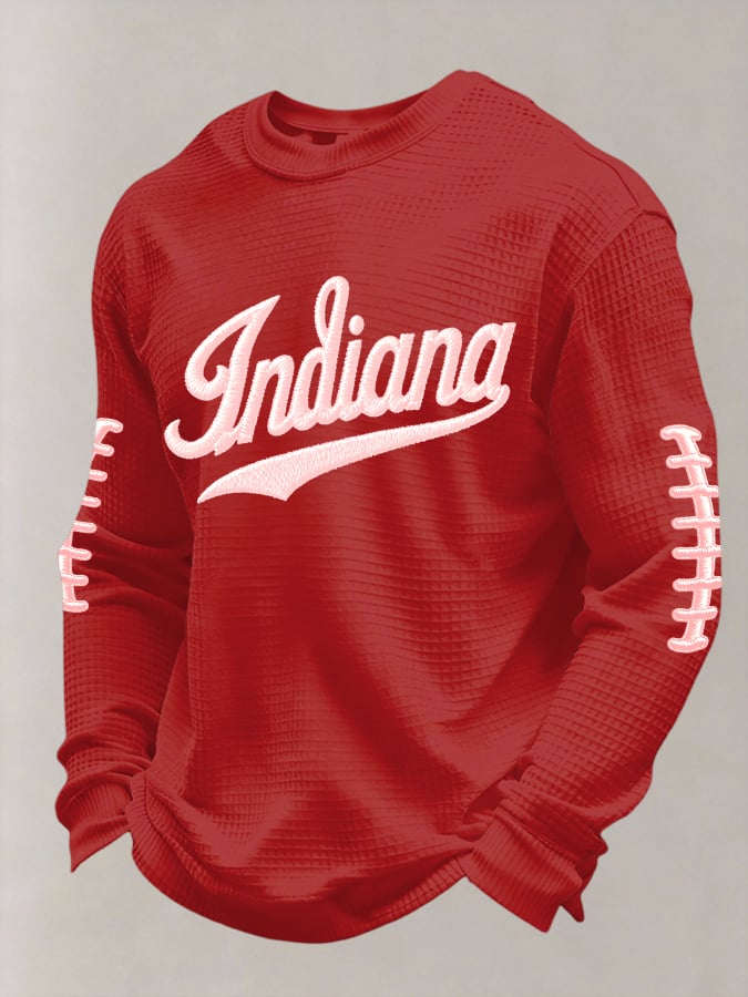 Men's Football Printed Casual Long-Sleeved Top