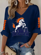 Women'S Football Print Casual T-shirt