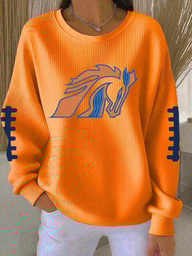 Women's Casual Print Long Sleeve Knit Top