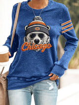 Retro Bear Print Sweatshirt