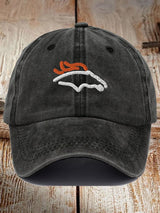 Unisex Washed Cotton Football Print Hat