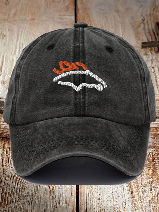 Unisex Washed Cotton Football Print Hat