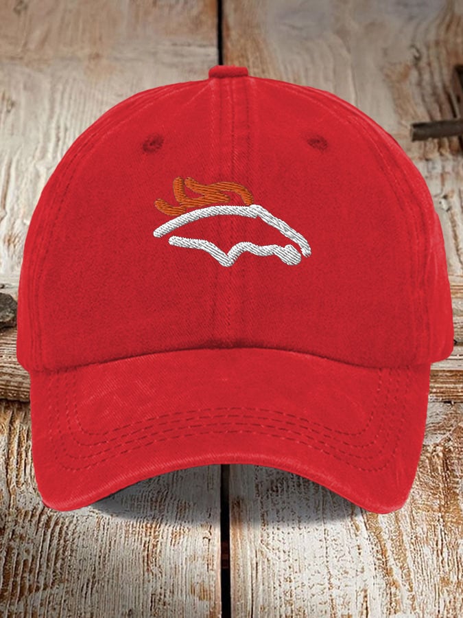 Unisex Washed Cotton Football Print Hat