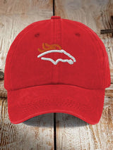 Unisex Washed Cotton Football Print Hat