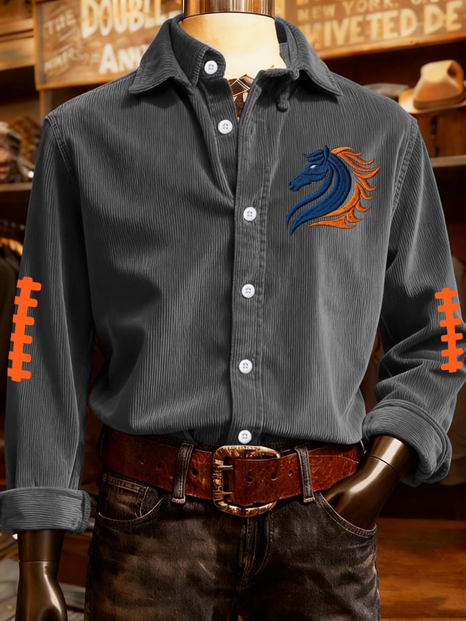 Men's Rugby Corduroy Casual Shirt