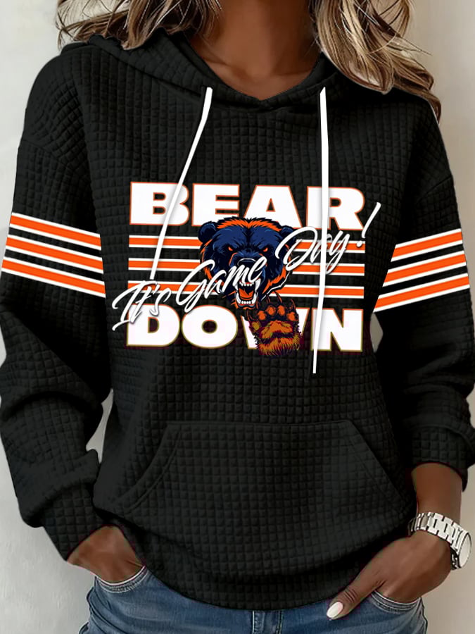 Women's Football Print Hoodie