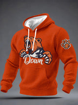 Men's Retro Bear Print Hoodie