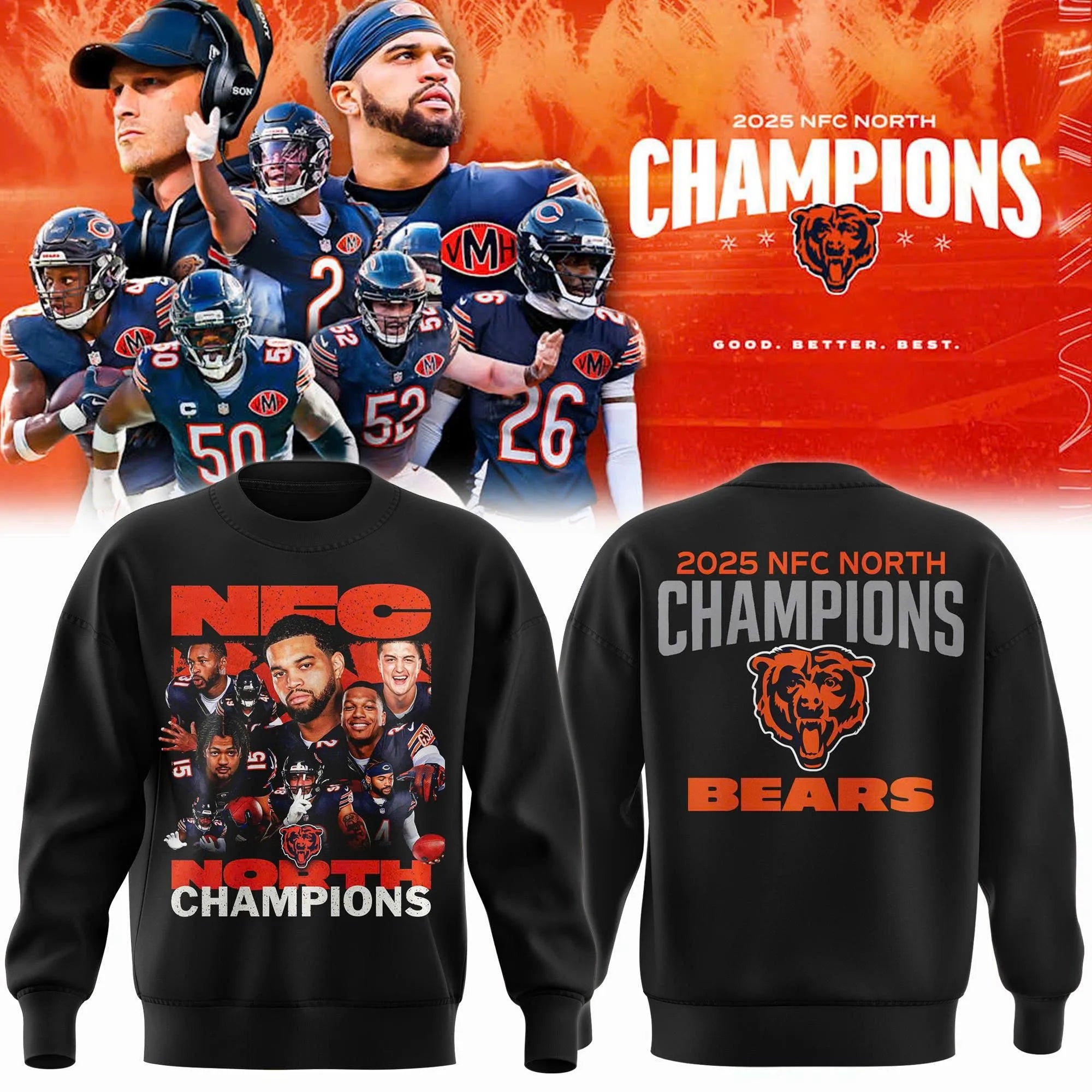 Bears 2025 NFC NORTH Division Champions Sweatshirt 2